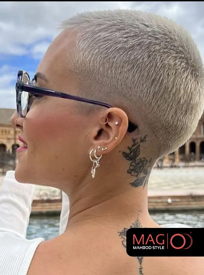 مدل موی کوتاه دخترانه Buzz Cut