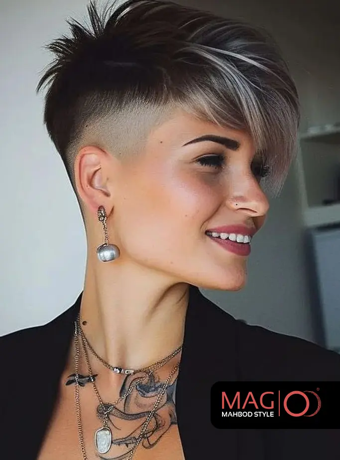 مدل مو کوتاه دخترانه Shaved Pixie