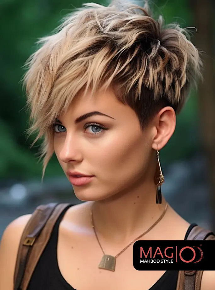 مدل موی کوتاه دخترانه Short Bohemian Hairstyle